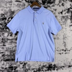 Polo Ralph Lauren Flesh Pony Polo Shirt Mens Large Custom Slim Fit Preppy